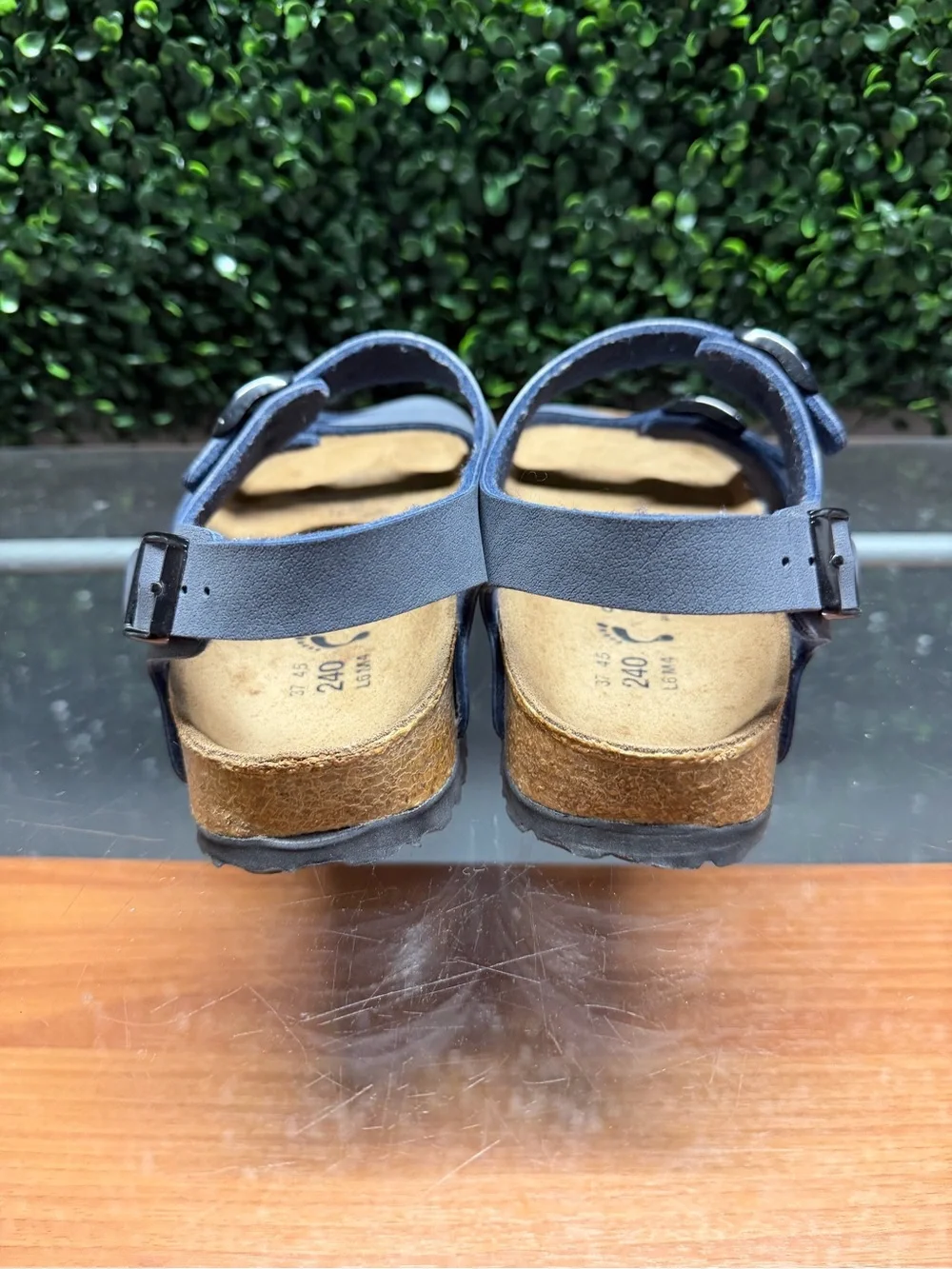 Birkenstock Navy Three-Buckle Suede Sandals - Picture 7 of 10